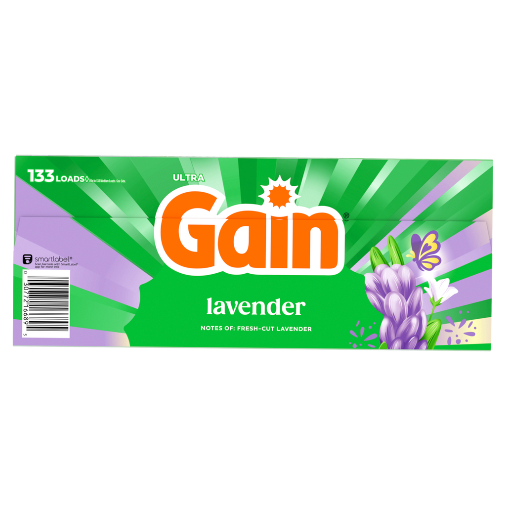 Gain Powder Laundry Detergent Lavender Scent 133 Loads - 123oz/2pk