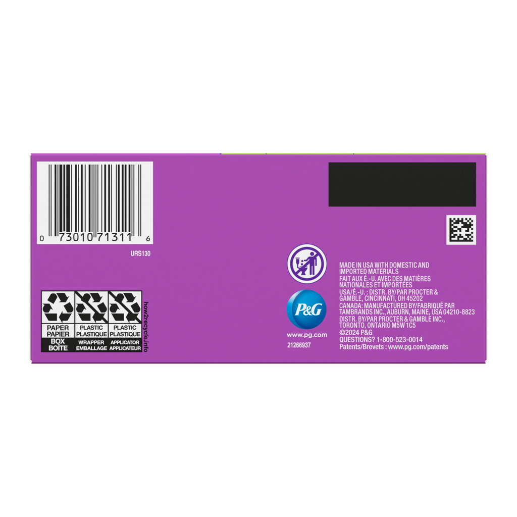 Tampax Radiant Tampons With Leakguard Braid Super Absorbency Unscented - 28ct/6pk