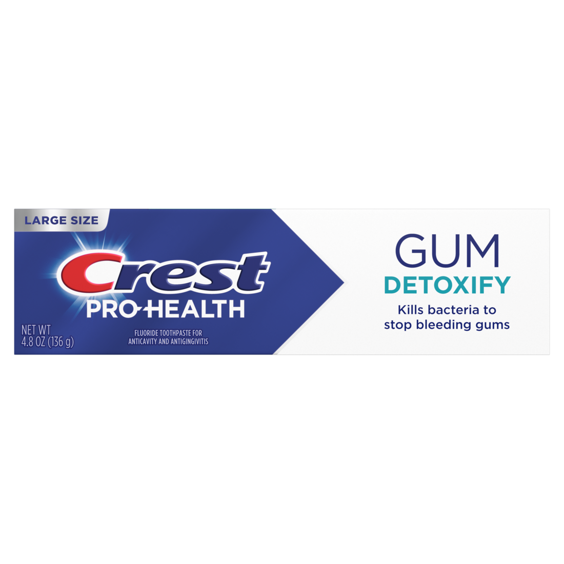 Crest Pro-Health Gum Detoxify Toothpaste Anticavity Antibacterial Fluoride Toothpaste Clinically Proven Gum Sensitive And Enamel Protection Plaque Control - 4.8oz/24pk