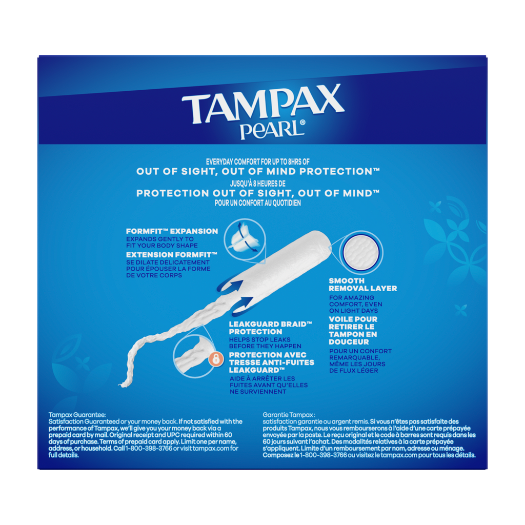 Tampax Pearl Tampons Multipack With Leakguard Braid Regular/Super  Absorbency Unscented - 34ct/6pk
