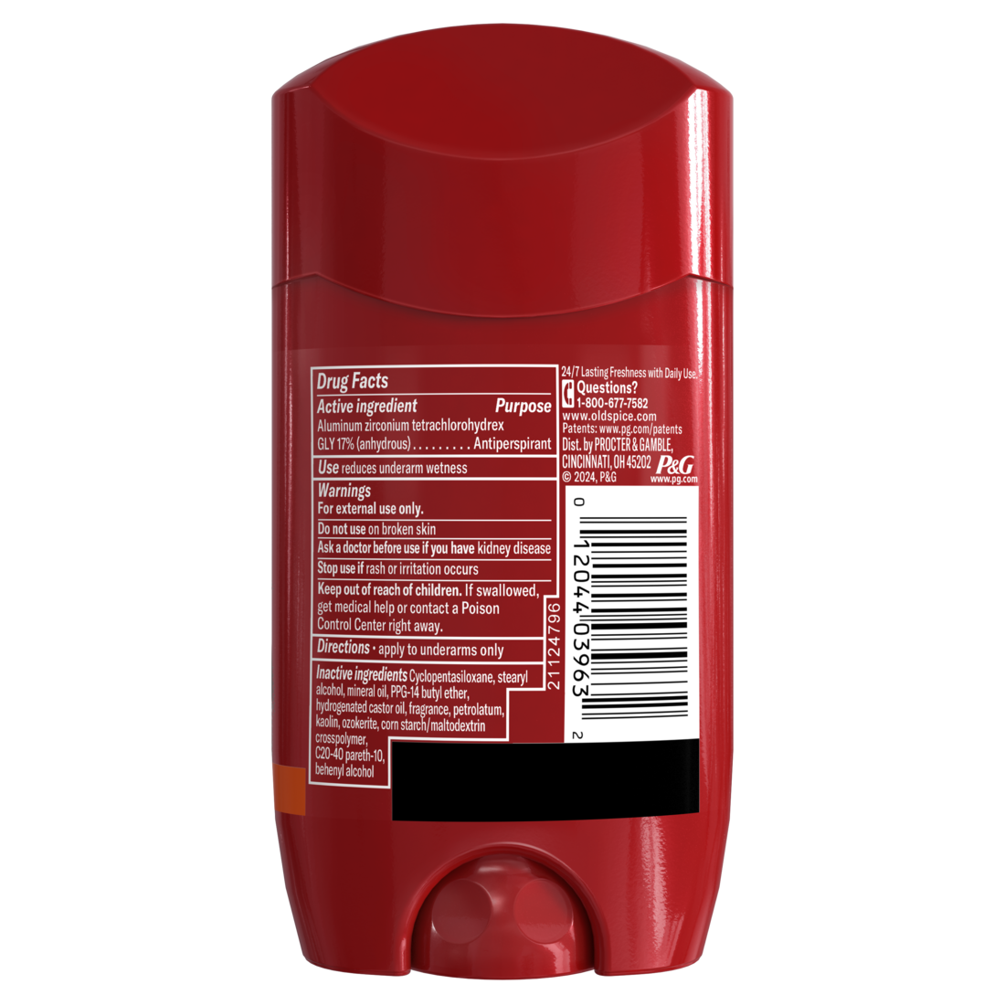Old Spice Antiperspirant And Deodorant For Men 24/7 Freshness Long Lasting Sweat And Odor Protection Legendary Fragrance Bearglove Crisp Orchard Scent - 2.6oz/12pk