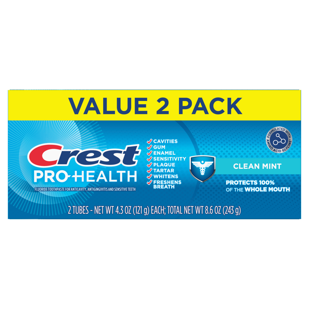 Crest Pro-Health Clean Mint Toothpaste Twin Pack - (2x4.3)oz/6pk