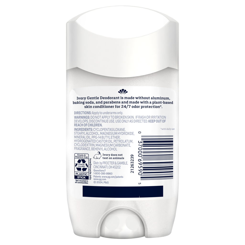 Ivory Gentle Deodorant Notes Of Coconut - 2.4oz/12pk