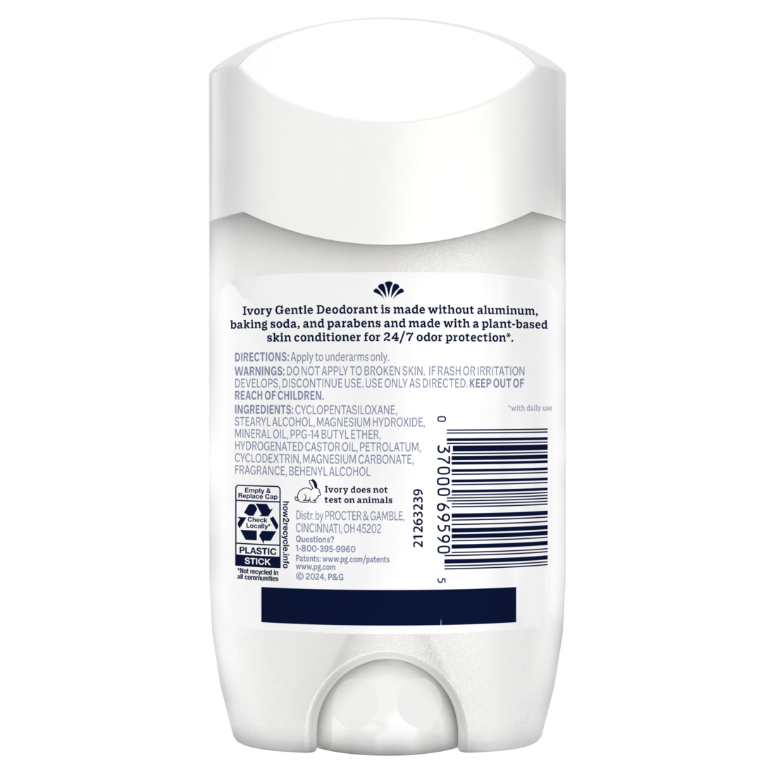 Ivory Gentle Deodorant Notes Of Coconut - 2.4oz/12pk