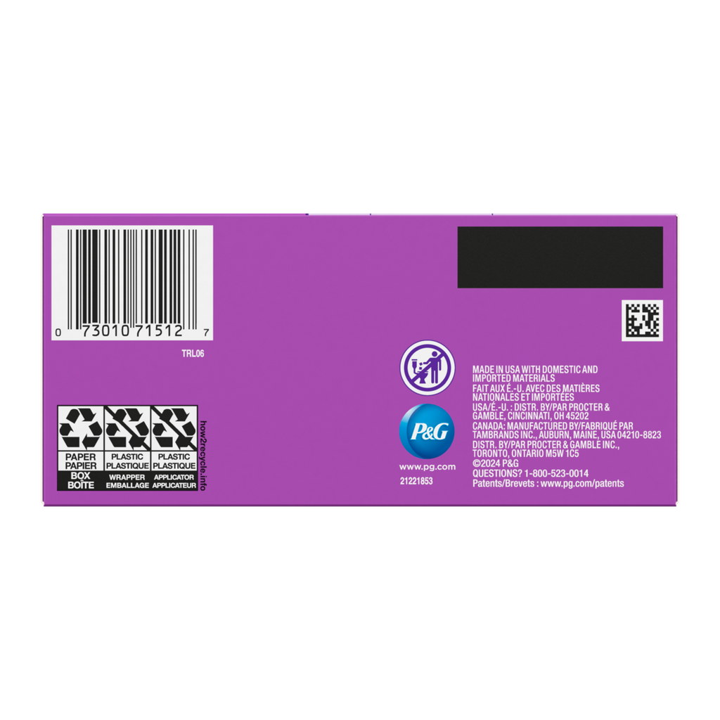 Tampax Radiant Tampons With Leakguard Braid Light Absorbency Unscented - 28ct/6pk