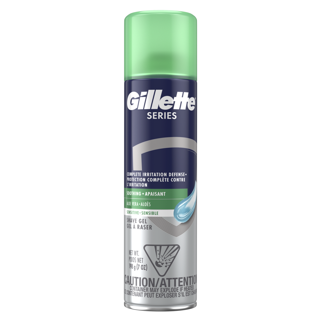 Gillette Series Soothing Shaving Gel For Men Protects Against 5 Signs Of Shaving Irritation Shave Gel With Aloe Vera Suitable For Sensitive Skin - 7oz/12pk
