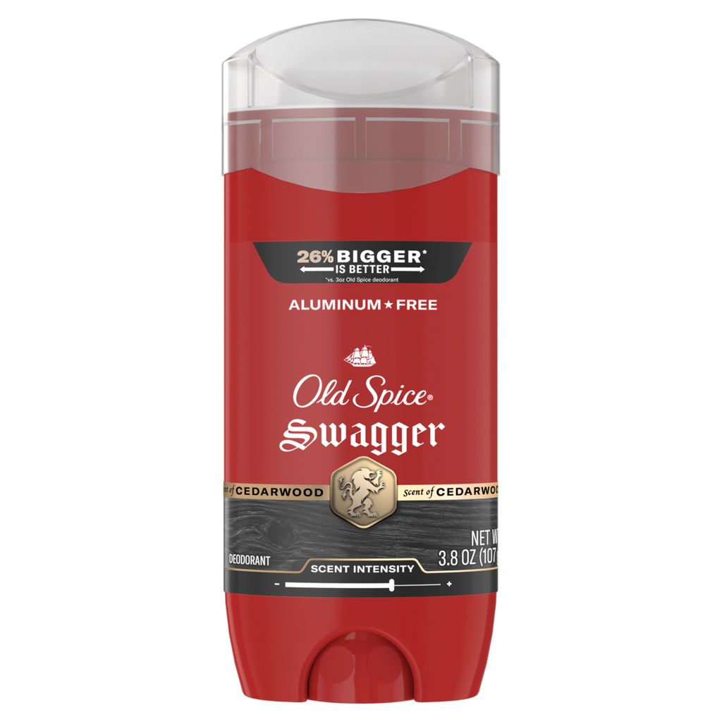 Old Spice Red Collection Deodorant For Men Swagger Scent Aluminum Free Long-Lasting Fragrance - 3.8oz/12pk