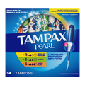 Tampax Pearl Tampons Multipack With Leakguard Braid Regular/Super/Super Plus Absorbency Unscented - 34ct/6pk