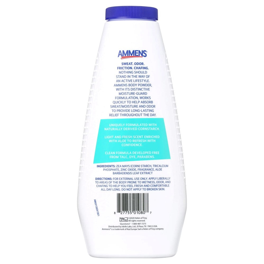 Ammens Talc Free Body Powder Shower Fresh - 11oz/6pk