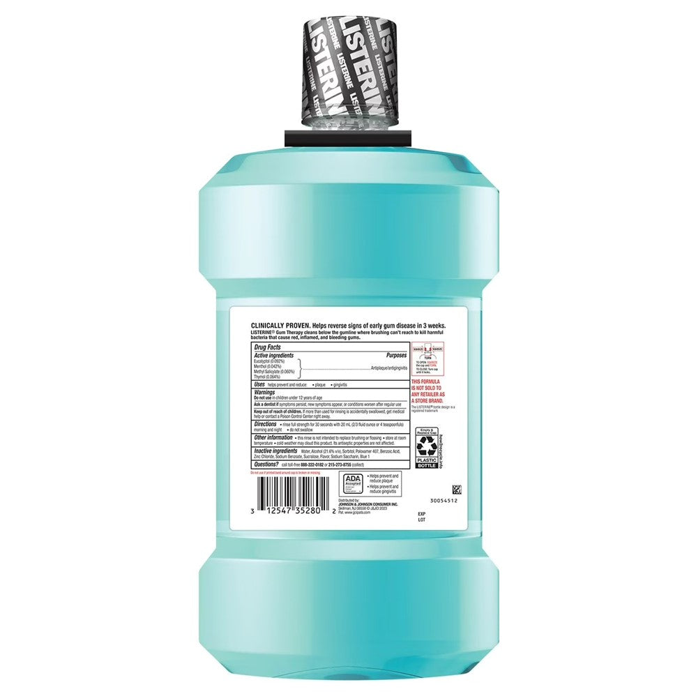 Listerine Gum Therapy Anti-Gingivitis Glacier Mint Mouthwash - 1.5L/8pk