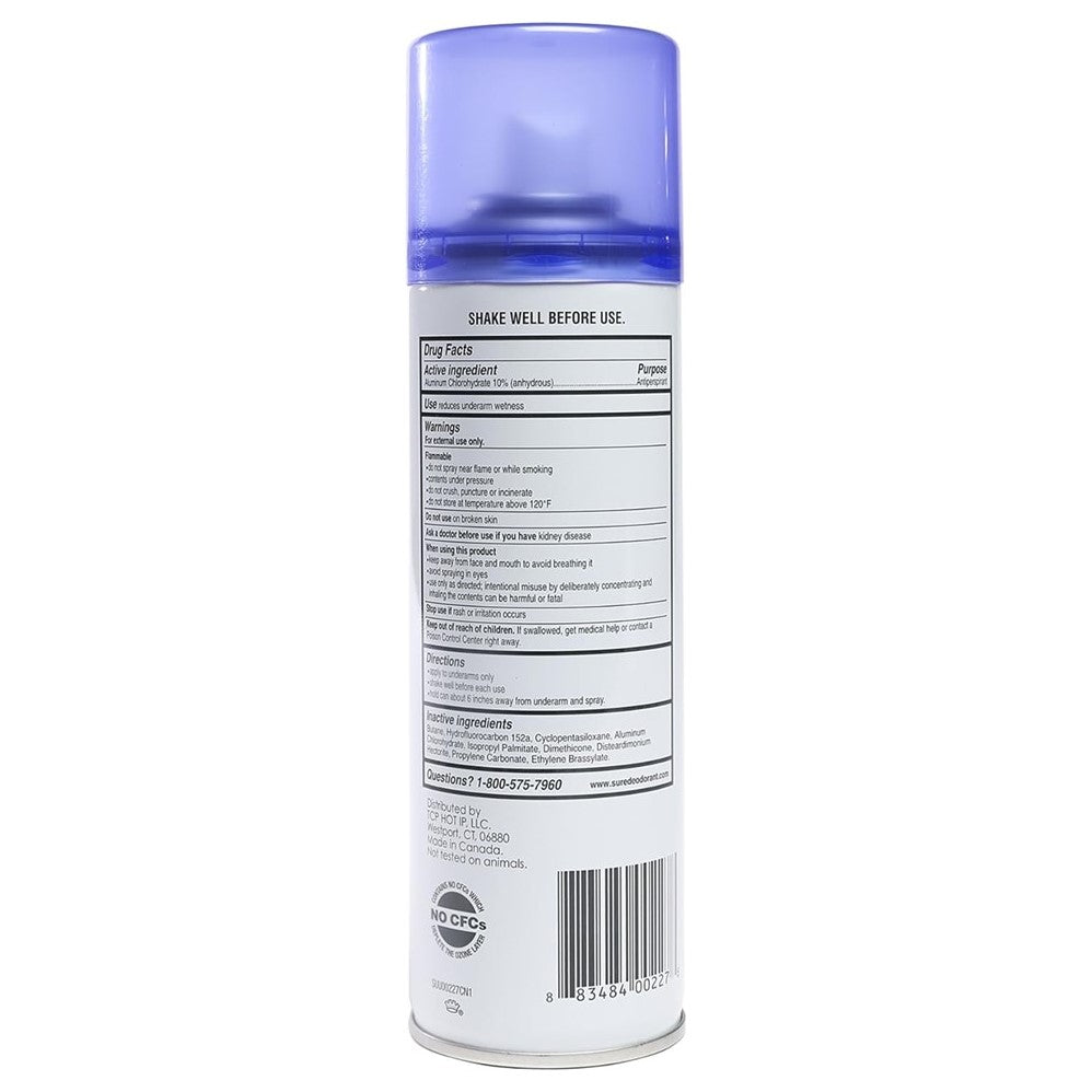 Sure Unscented Antiperspirant Deodorant (Aerosol) - 6oz/12pk