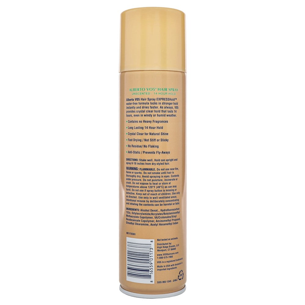 VO5 Aerosol Hair Spray Unscented - 8.5oz/12pk
