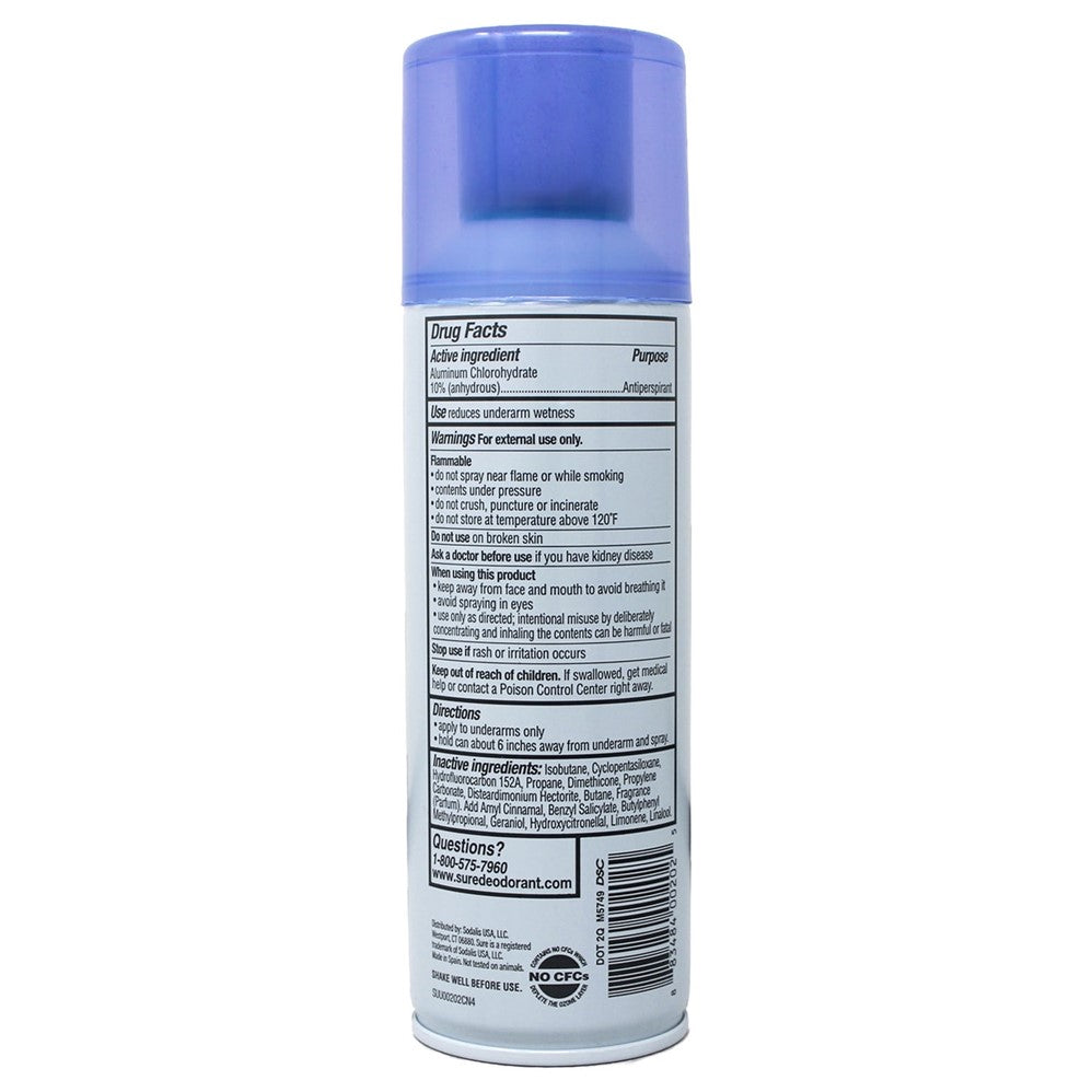 Sure Regular Scent Antiperspirant Deodorant (Aerosol) - 6oz/12pk