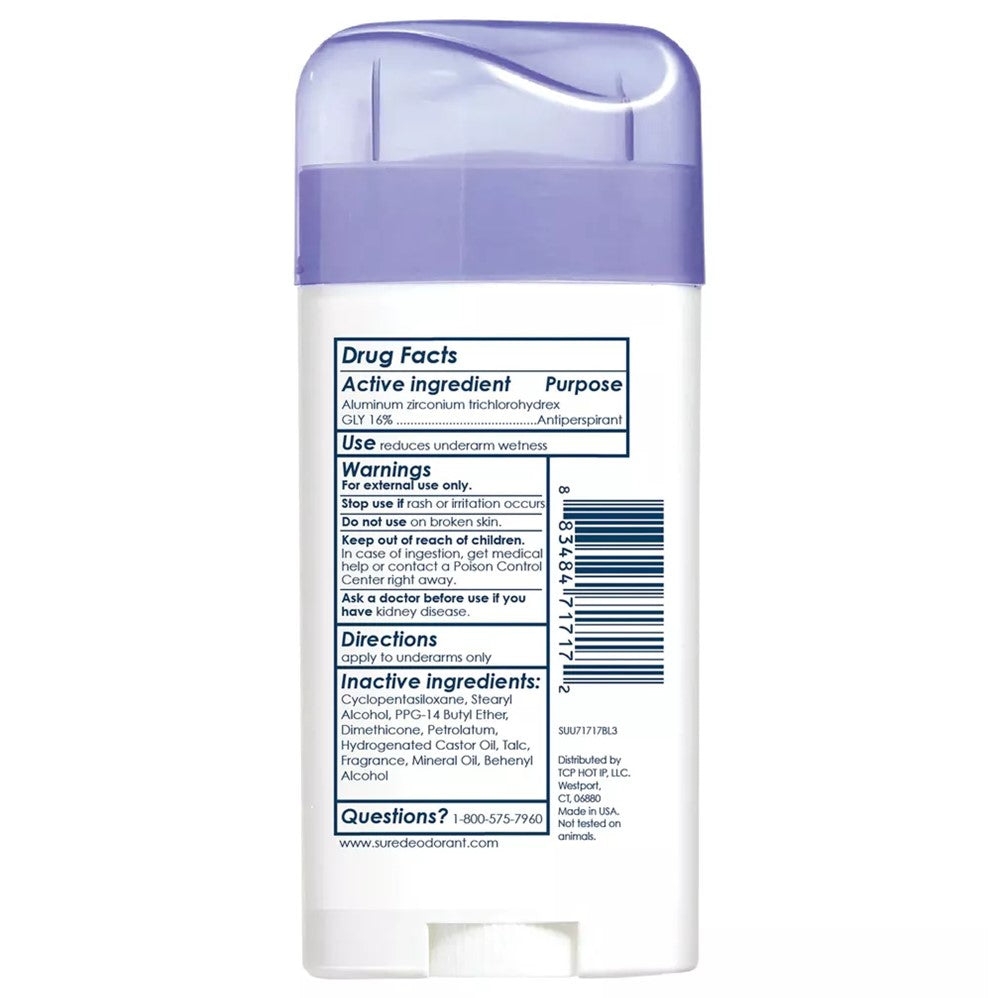 Sure Unscented Invisible Solid Antiperspirant & Deodorant - 2.6oz/12pk