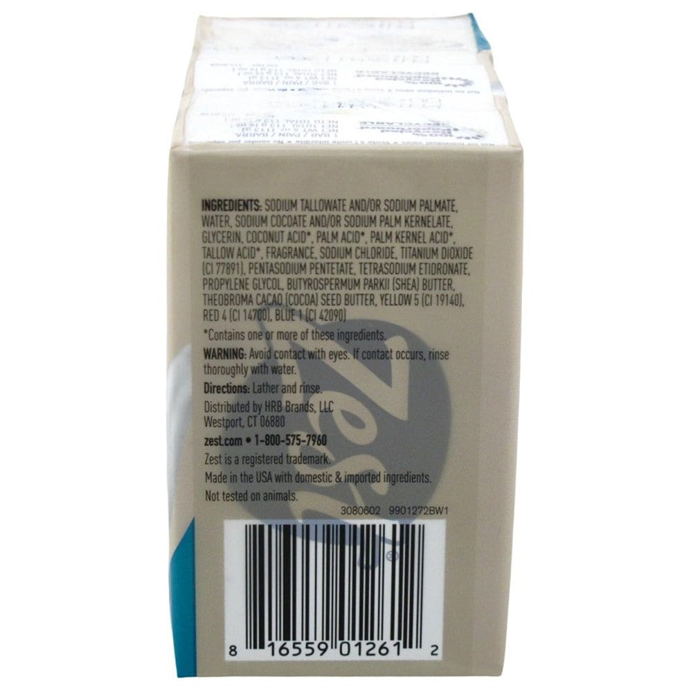 Zest Bath Bar - Indulgence Cocoa Butter & Shea - (3x4.0)oz/12pk