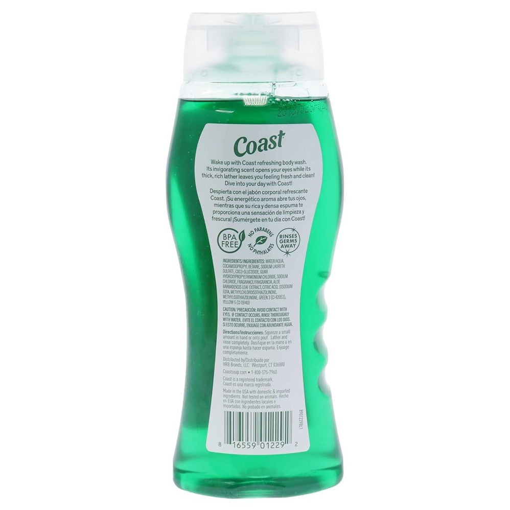 Coast Body Wash - Emerald Burst Scent - 18oz/6pk