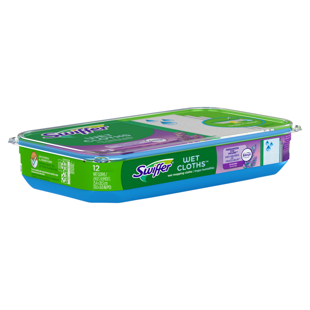 Swiffer Sweep + Mop Wet Pads Refill Floor Cleaner Cleaning Cloths Lavender - 12ct/6pk