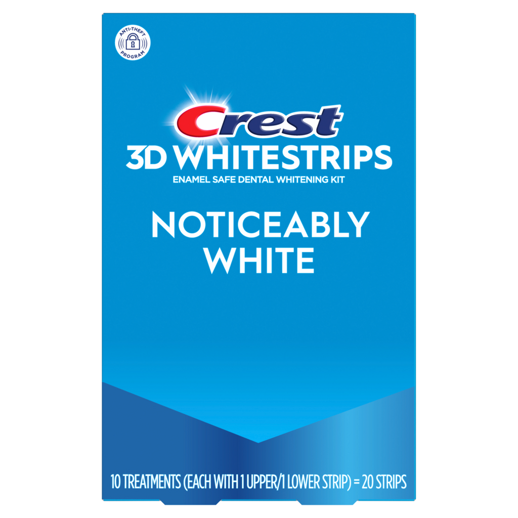 Crest 3DWhitestrips Noticeably White At-Home Teeth Whitening Kit 10 Treatments - 10ct/8pk