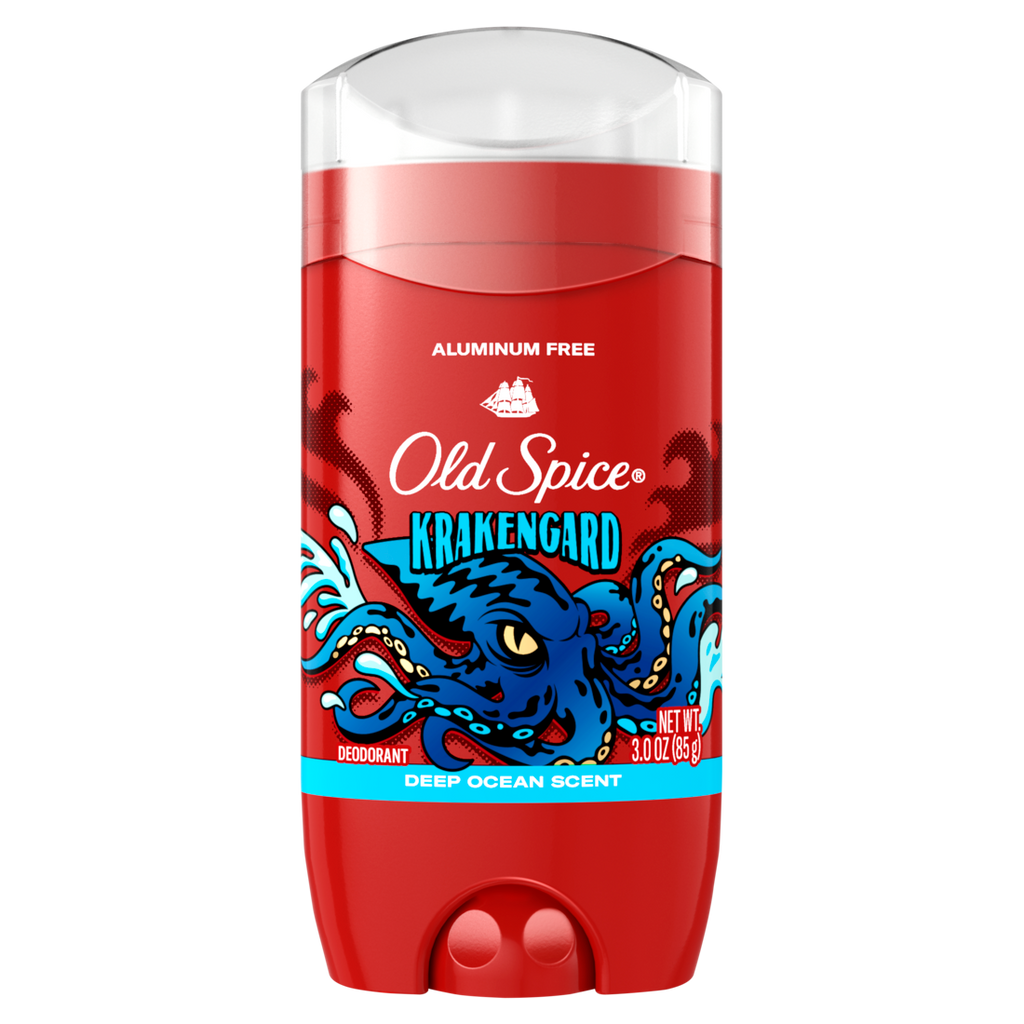 Old Spice Aluminum Free Deodorant For Men 24/7 Freshness Long Lasting Odor Protection Legendary Fragrance Krakengard Deep Ocean Scent - 3oz/12pk