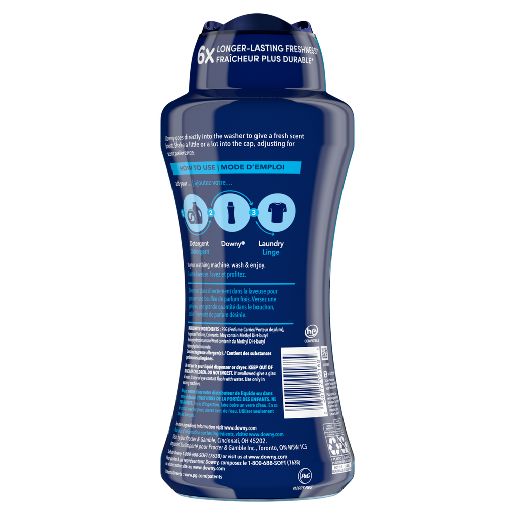 Downy Balance In-Wash Laundry Scent Booster Beads Crisp Rain And Blue Eucalyptus Scent Laundry Scent Beads  Long-Lasting Freshness - 24oz/4pk