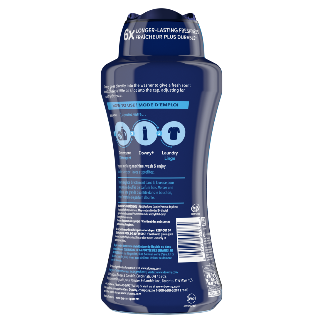 Downy Balance In-Wash Laundry Scent Booster Beads Crisp Rain And Blue Eucalyptus Scent Laundry Scent Beads  Long-Lasting Freshness - 24oz/4pk