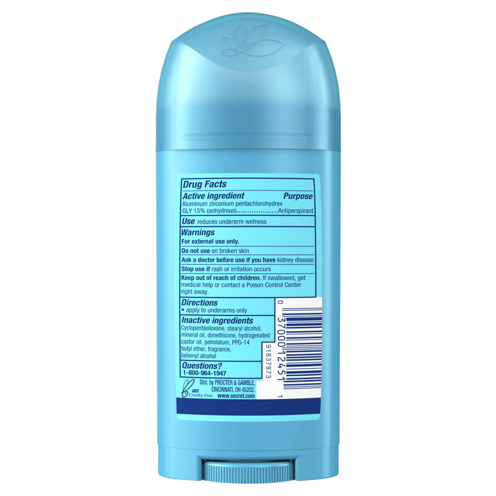 Secret Wide Solid Antiperspirant And Deodorant Powder Fresh - 2.7oz/12pk