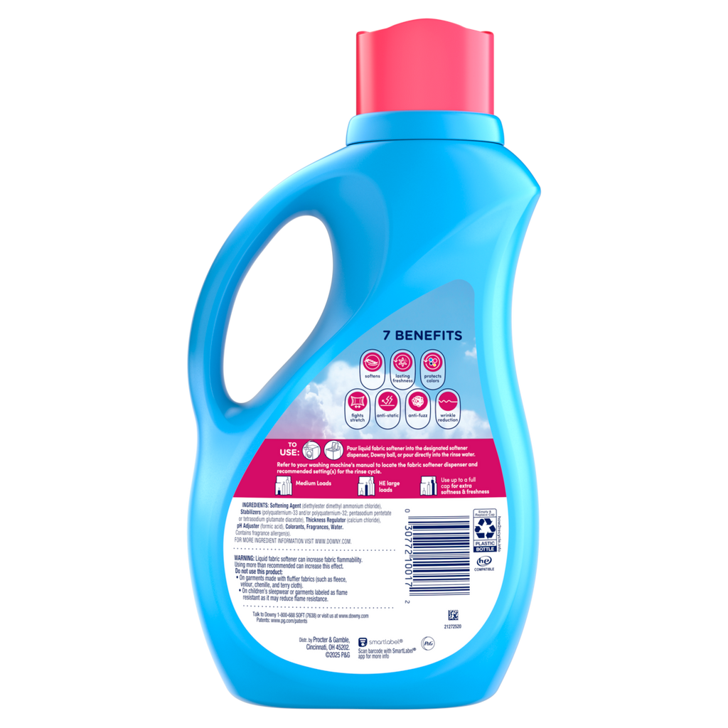 Downy Soft 2-in-1 Soft And Fresh Liquid Fabric Softener April Fresh 90 Loads Fabric Conditioner Liquid Provides Softness And Freshness For Fabrics - 66oz/6pk
