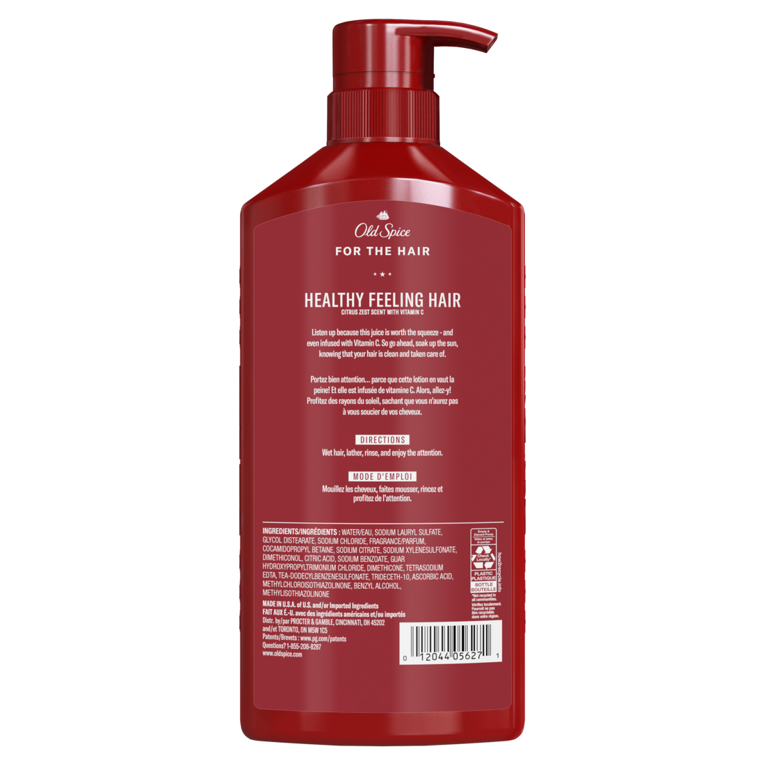 Old Spice Healthy Feeling Hair Shampoo For Men Healthier Fuller More Moisturized Looking Hair Removes Built Up Dirt And Oil - 21.9oz/4pk