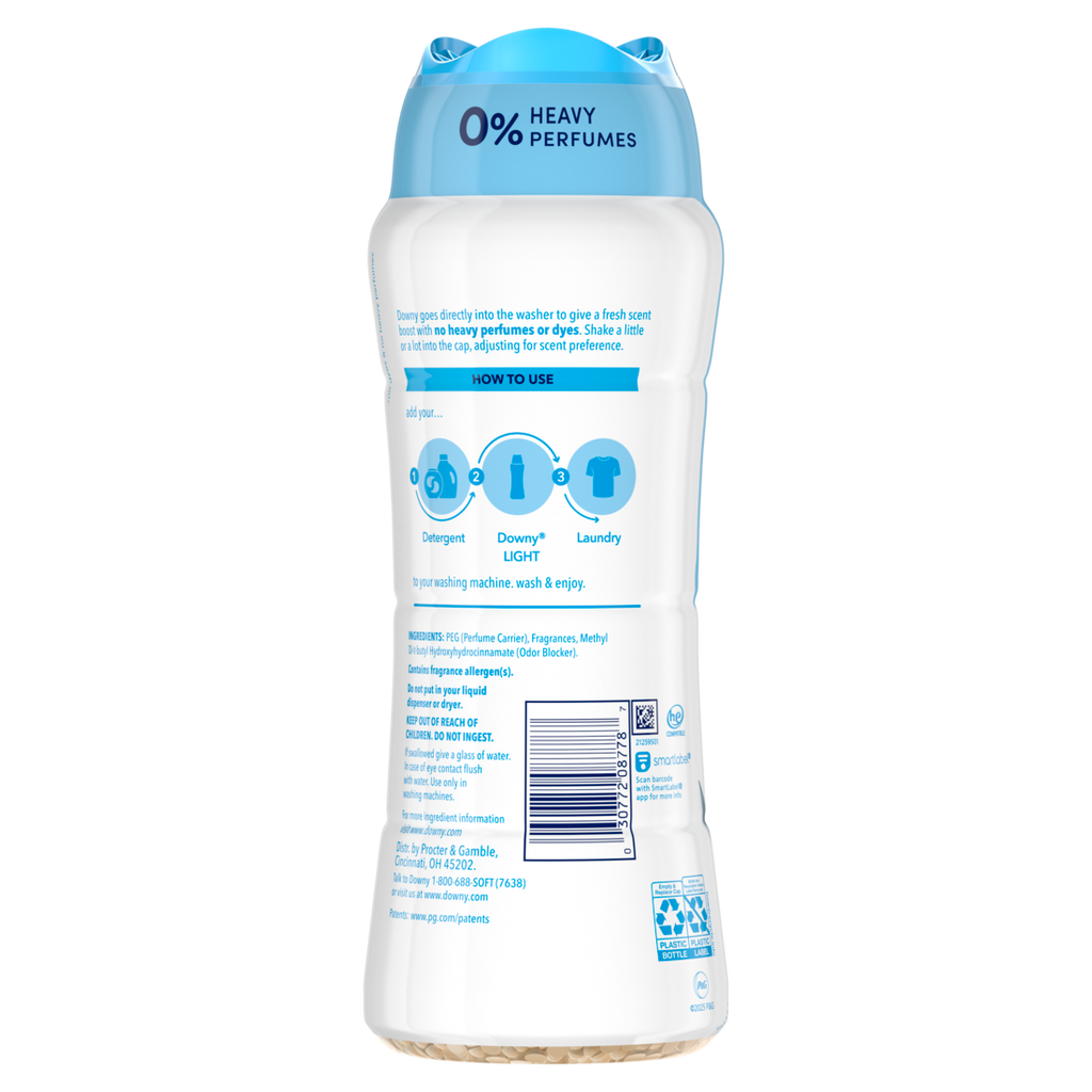 Downy Light Laundry Scent Booster Beads Ocean Mist Scent In-Wash Fabric Beads Designed To Be Gentle With A Light Boost Of Scent No Heavy Perfumes - 18.2oz/4pk