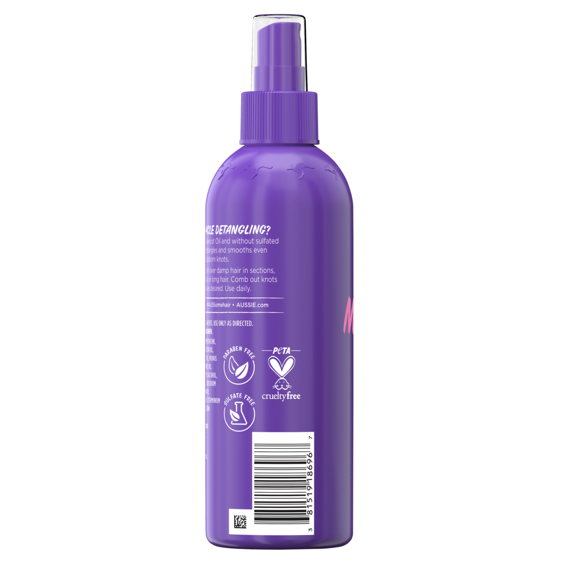 Aussie Total Miracle Hair Detangling Spray With Apricot Oil For All Hair Types - 8oz/12pk