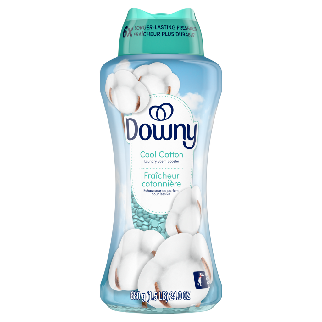 Downy Cool Cotton In-Wash Laundry Scent Booster Beads Laundry Scent Beads  Long-Lasting Freshness - 24oz/4pk
