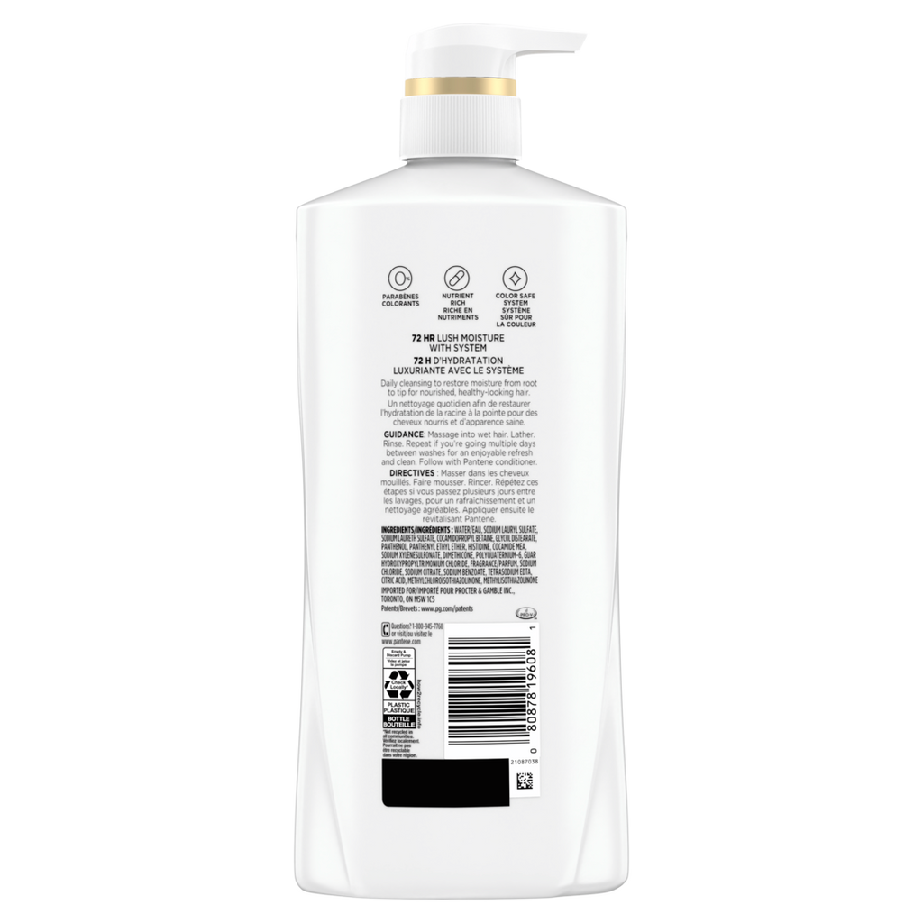 Pantene Daily Moisture Renewal 72 HR Lush Moisture Shampoo - 27.7oz/4pk
