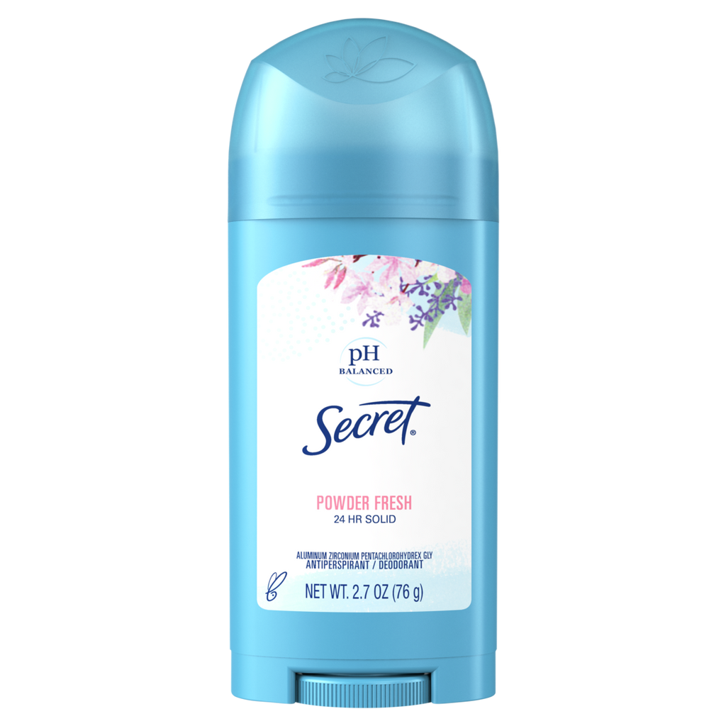 Secret Wide Solid Antiperspirant And Deodorant Powder Fresh - 2.7oz/12pk