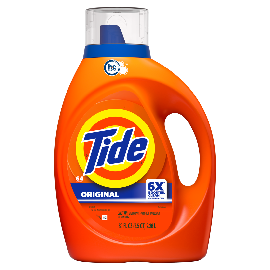 Tide Liquid Laundry Detergent Original Scent 64 Loads Boosted Clean Even In Cold Water Laundry Soap Concentrated Liquid Detergent - 80oz/4pk