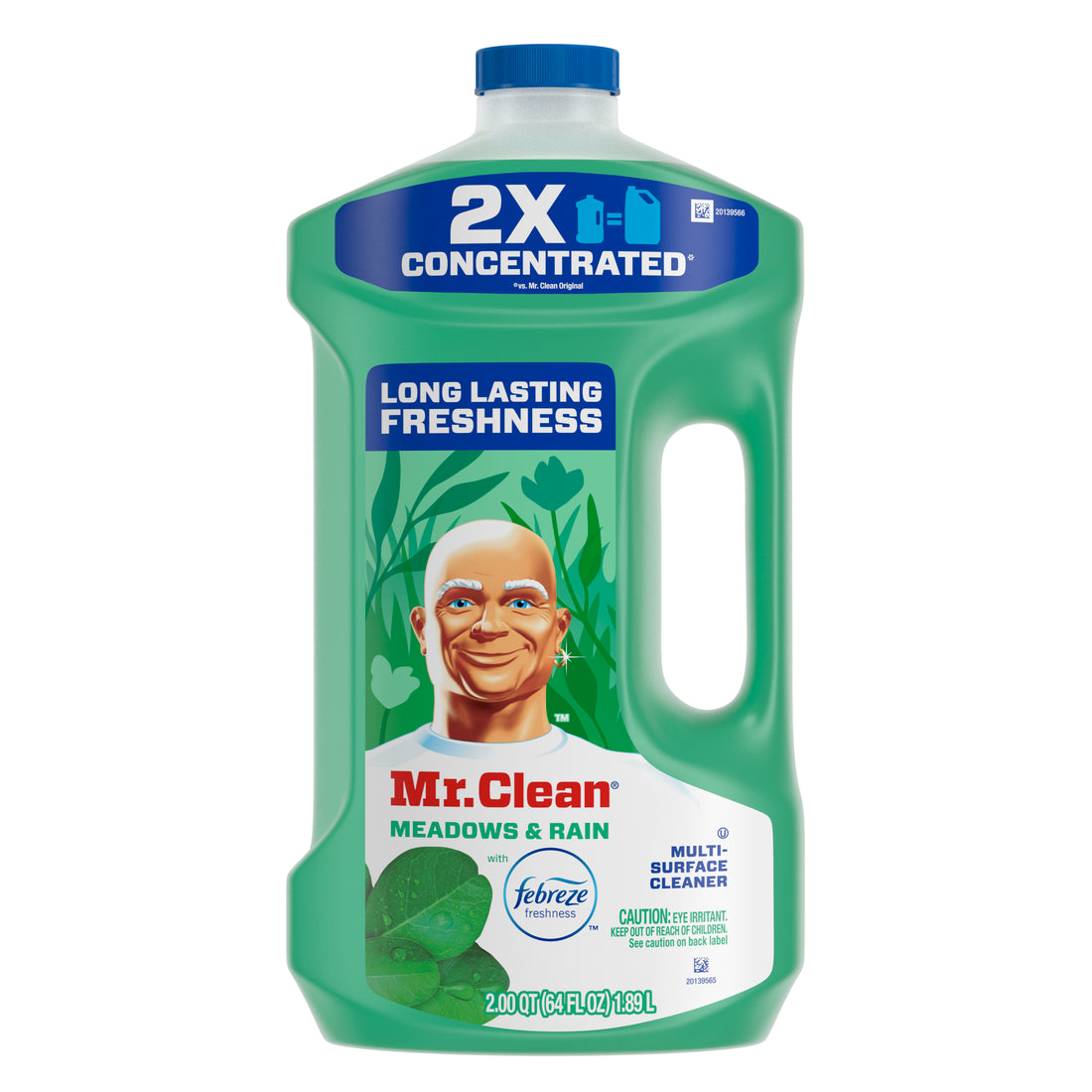 Mr. Clean All Purpose Cleaner  Floor Cleaner For Mopping Cleaning Liquid Meadows & Rain - 64oz/4pk