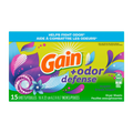 Gain Dryer Sheets Plus Odor Defense Super Fresh Blast Scent Helps Fight Static And Odor Laundry Sheets - 15ct/15pk