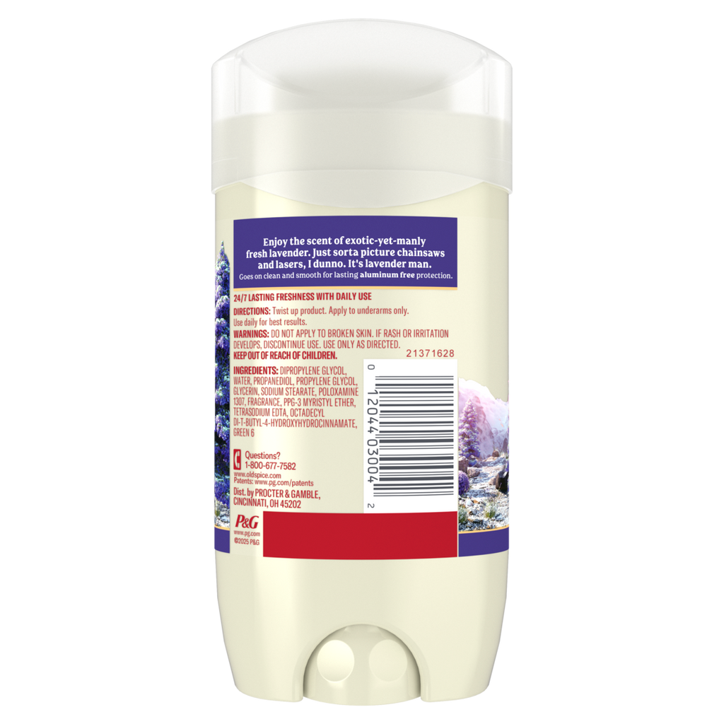Old Spice Men's Deodorant Aluminum-Free Wilderness With Lavender 24/7 Lasting Freshness - 3oz/12pk