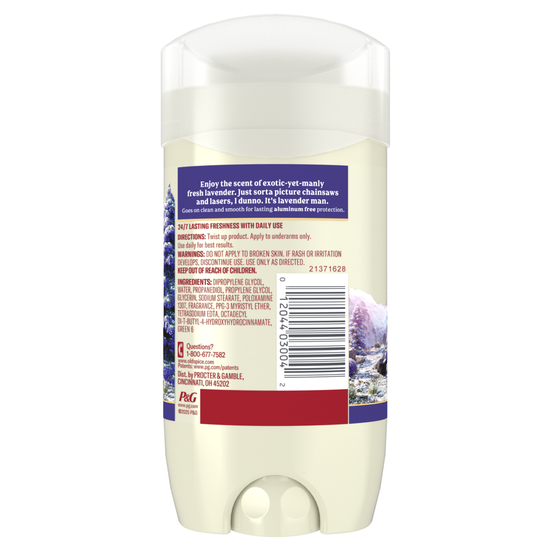 Old Spice Men's Deodorant Aluminum-Free Wilderness With Lavender 24/7 Lasting Freshness - 3oz/12pk