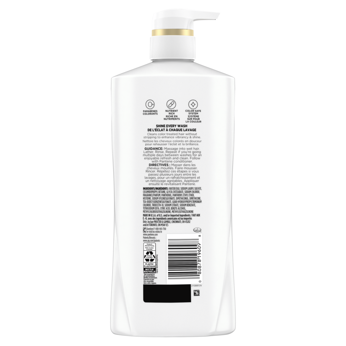 Pantene Radiant Color Shine 72 HR Hydration Shampoo - 27.7oz/4pk