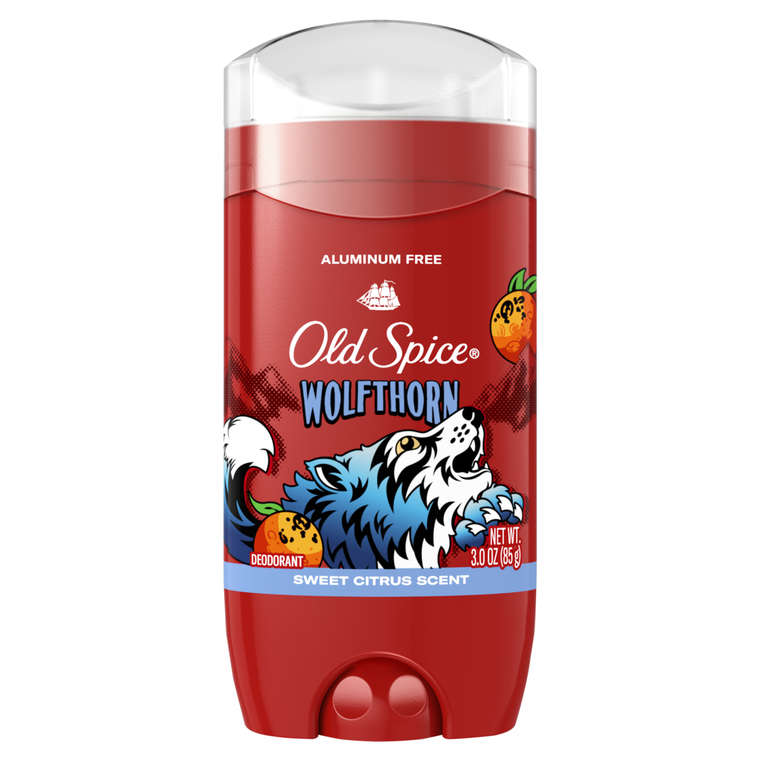 Old Spice Aluminum Free Deodorant For Men 24/7 Freshness Long Lasting Odor Protection Legendary Fragrance Wolfthorn Sweet Citrus Scent - 3oz/12pk