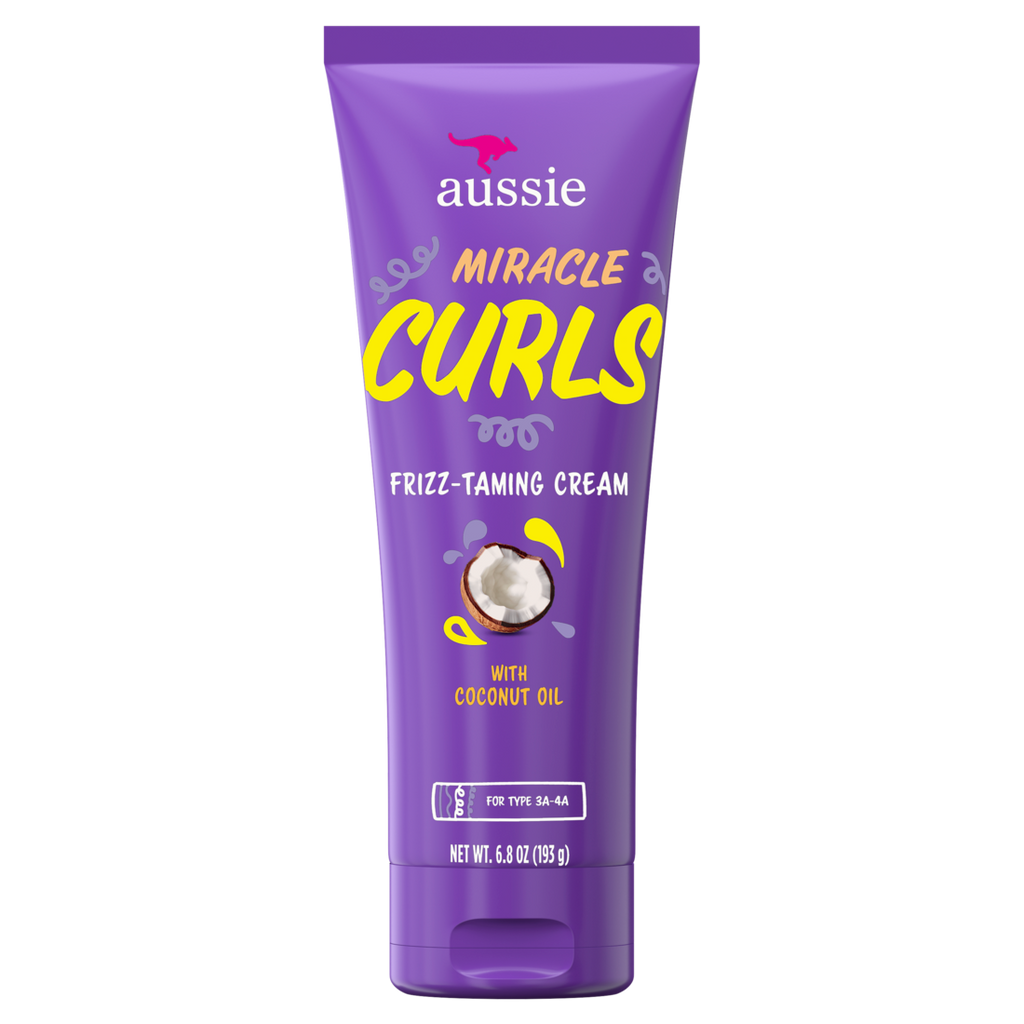 Aussie Miracle Curls Frizz-Taming Cream For Frizz-Free Curly Hair - 6.8oz/12pk
