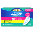 Always Ultra Thin Feminine Pads With Wings For Women Size 1 Regular Absorbency Unscented - 22ct/12pk