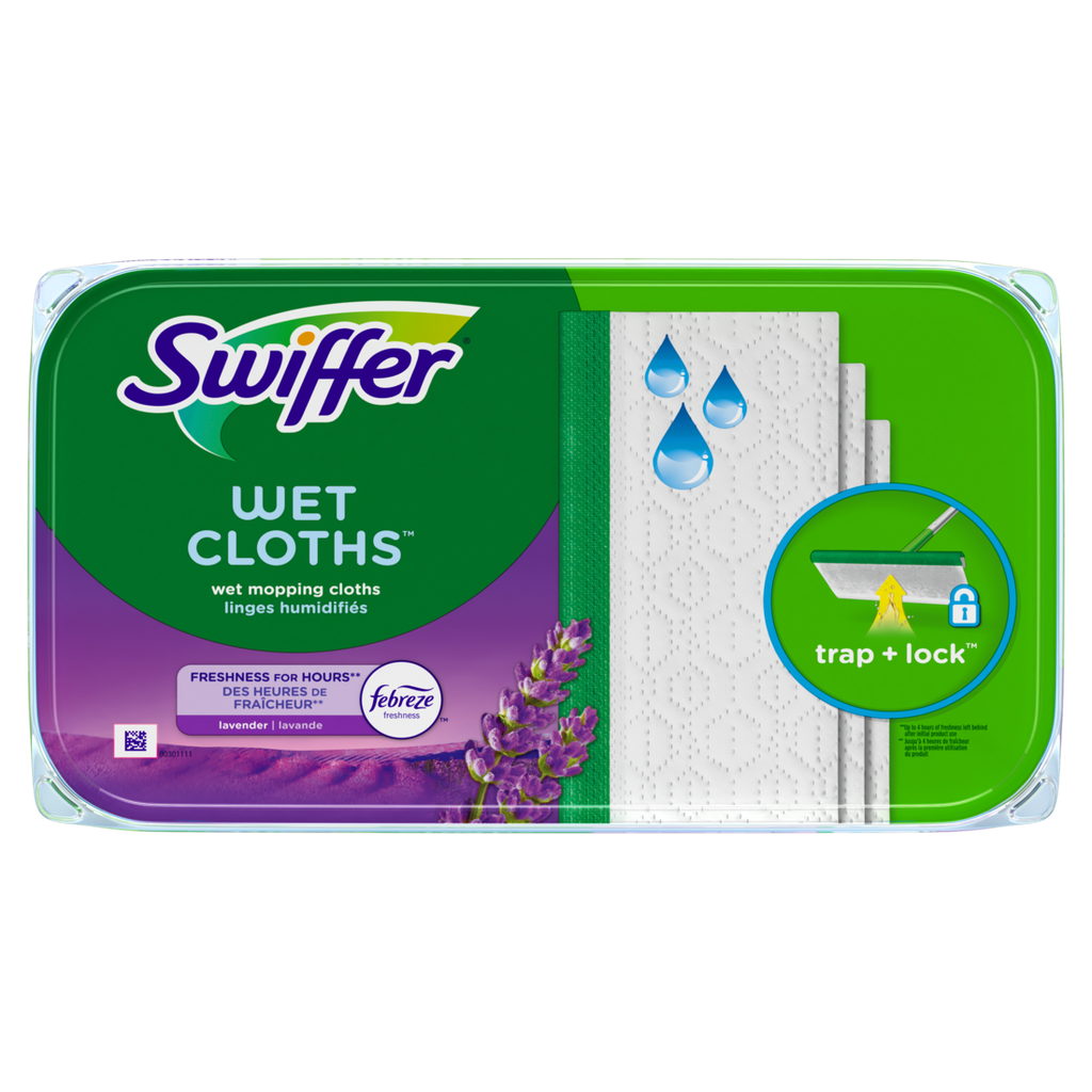 Swiffer Sweep + Mop Wet Pads Refill Floor Cleaner Cleaning Cloths Lavender - 12ct/6pk
