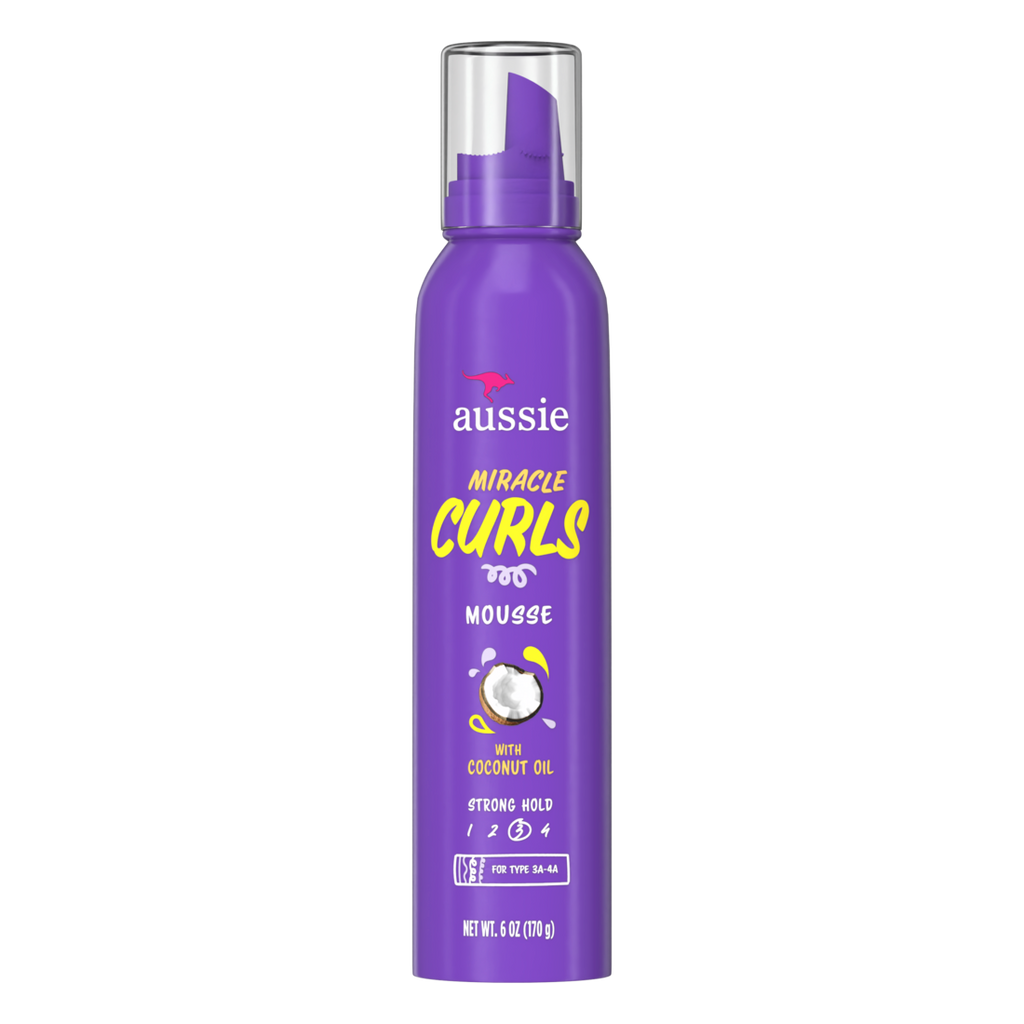 Aussie Miracle Curls Mousse For Curly Hair And Frizz Reduction Silicone Free - 6oz/12pk