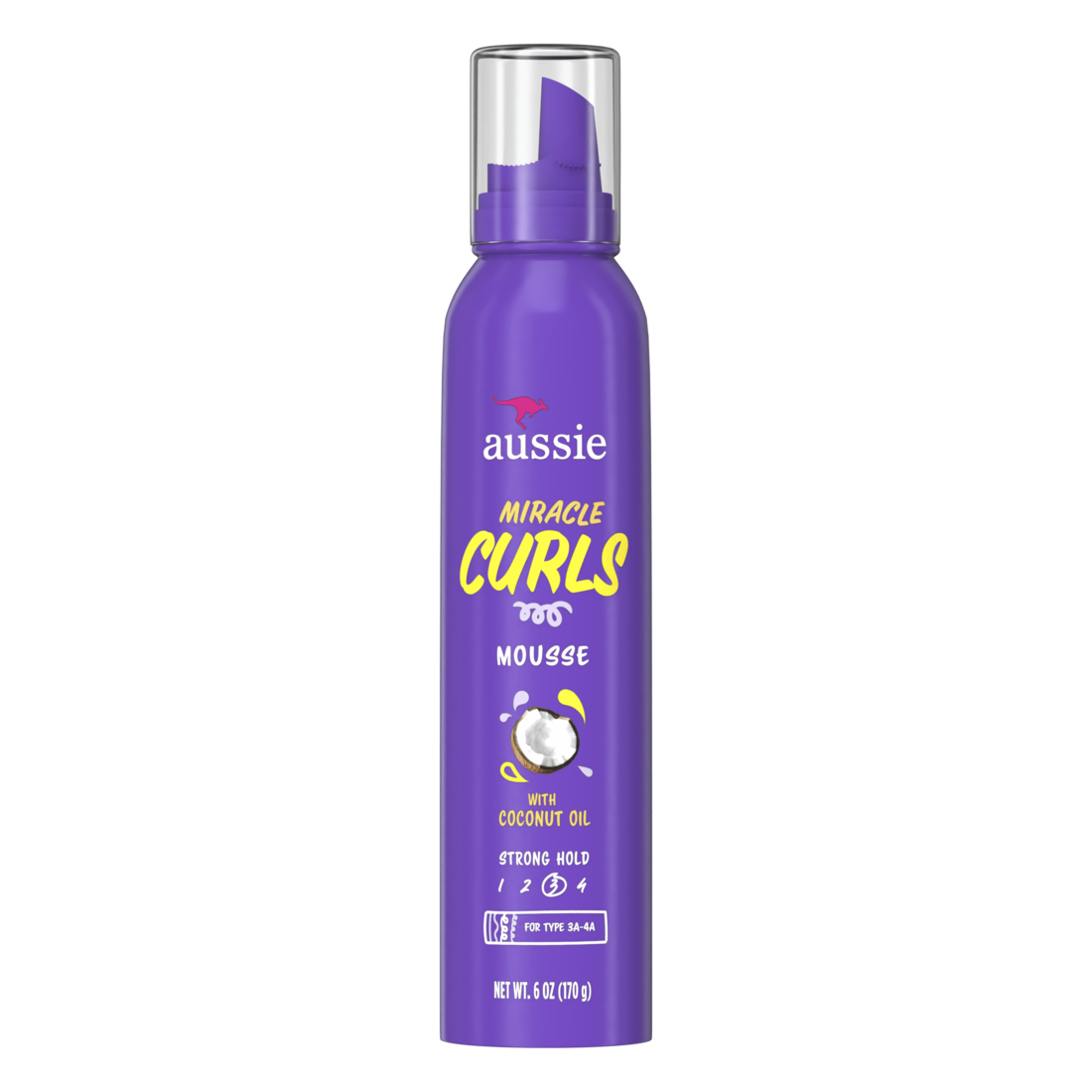 Aussie Miracle Curls Mousse For Curly Hair And Frizz Reduction Silicone Free - 6oz/12pk