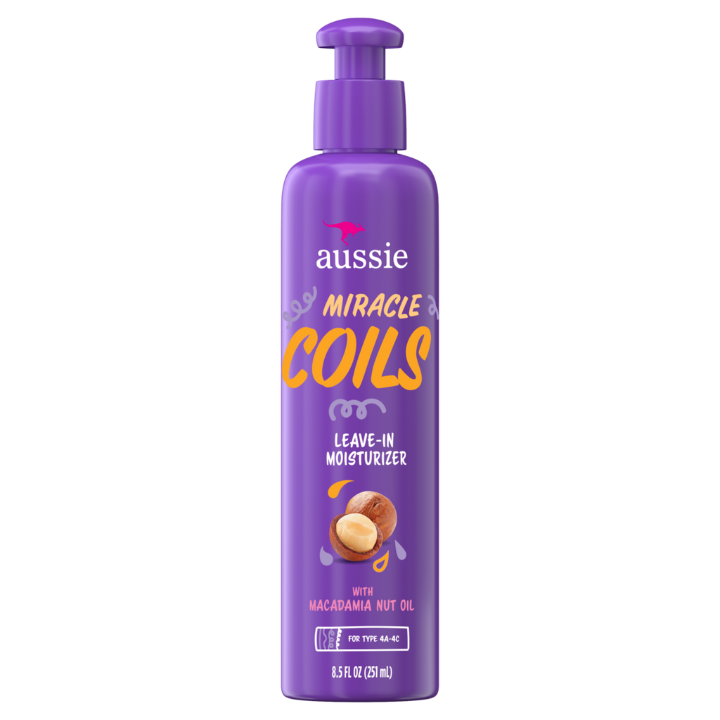 Aussie Miracle Coils Leave-In Moisturizer With Macadamia Nut Oil For Coily Hair - 8.5oz/12pk