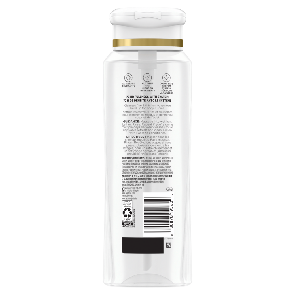 Pantene Sheer Volume 72 HR Fullness Shampoo - 12oz/6pk
