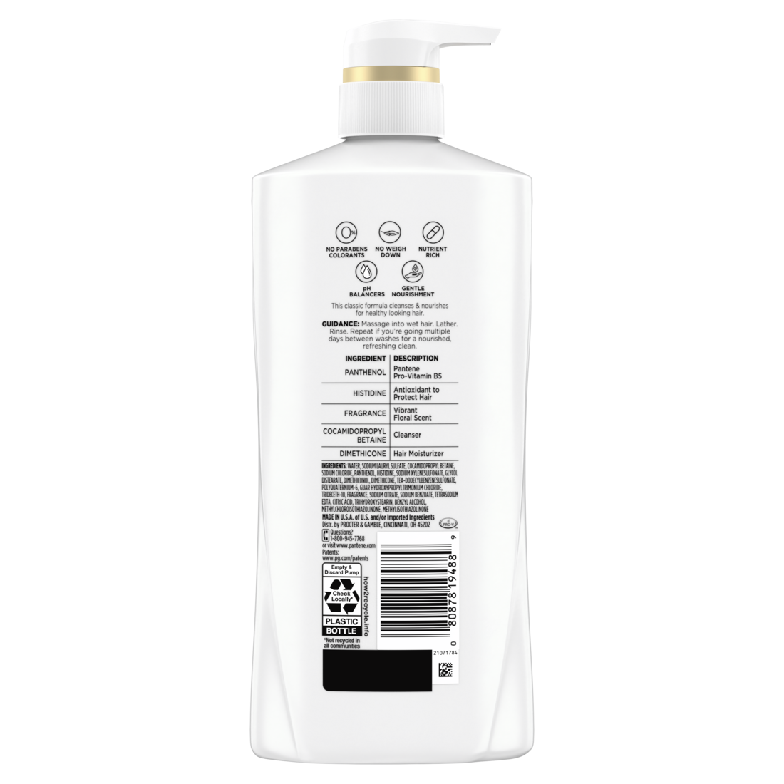 Pantene Classic Clean 2-in-1 Shampoo & Conditioner - 17.9oz/4pk