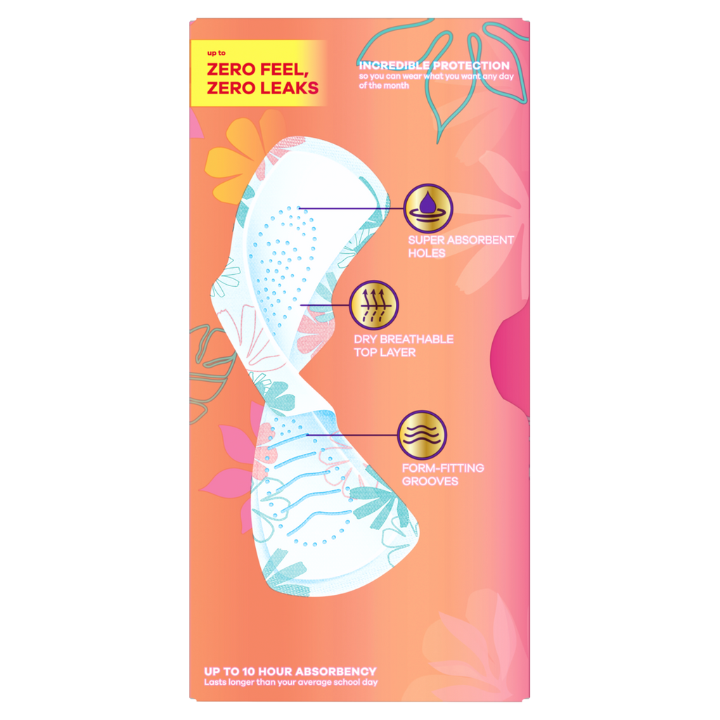 Always Radiant Teen With Flexfoam Pads Size 1 Regular With Wings Unscented - 28ct/6pk