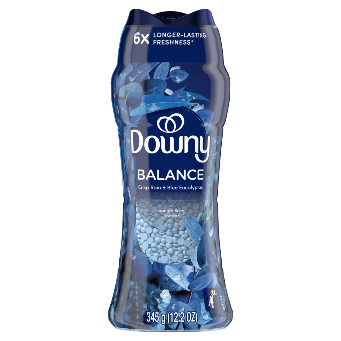 Downy Balance In-Wash Laundry Scent Booster Beads Crisp Rain And Blue Eucalyptus Scent Laundry Scent Beads  Long-Lasting Freshness - 12.2oz/4pk